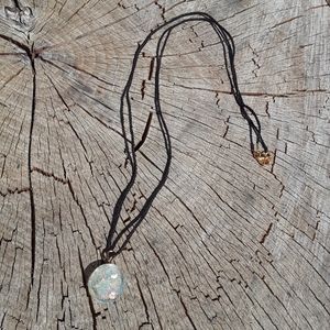 Small white galaxy necklace resin handmade